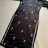 HAYAAT Rayon Chikankari Black Kurta