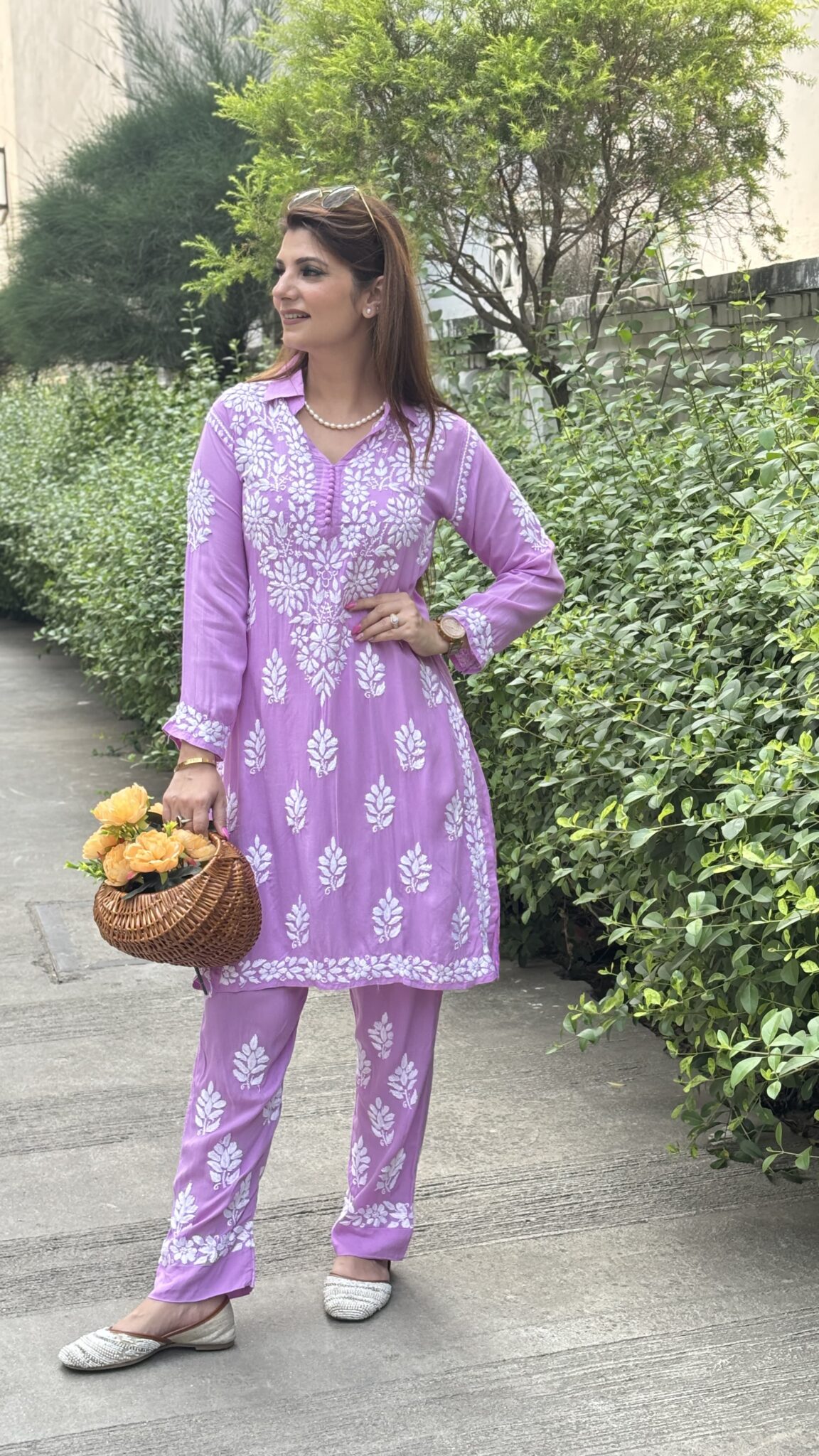 ROOH Chikankari Modal Co-red Set