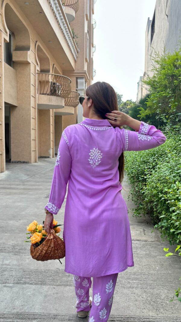 ROOH Chikankari Modal Co-red Set
