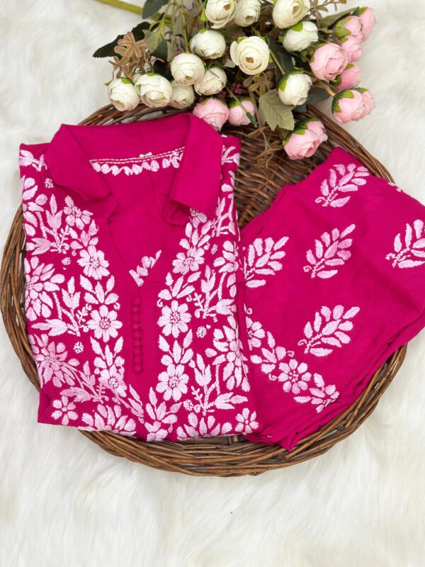 ROOH Chikankari Modal Co-red Set