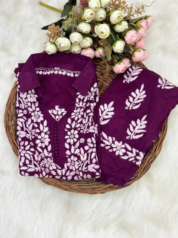 ROOH Chikankari Modal Co-red Set