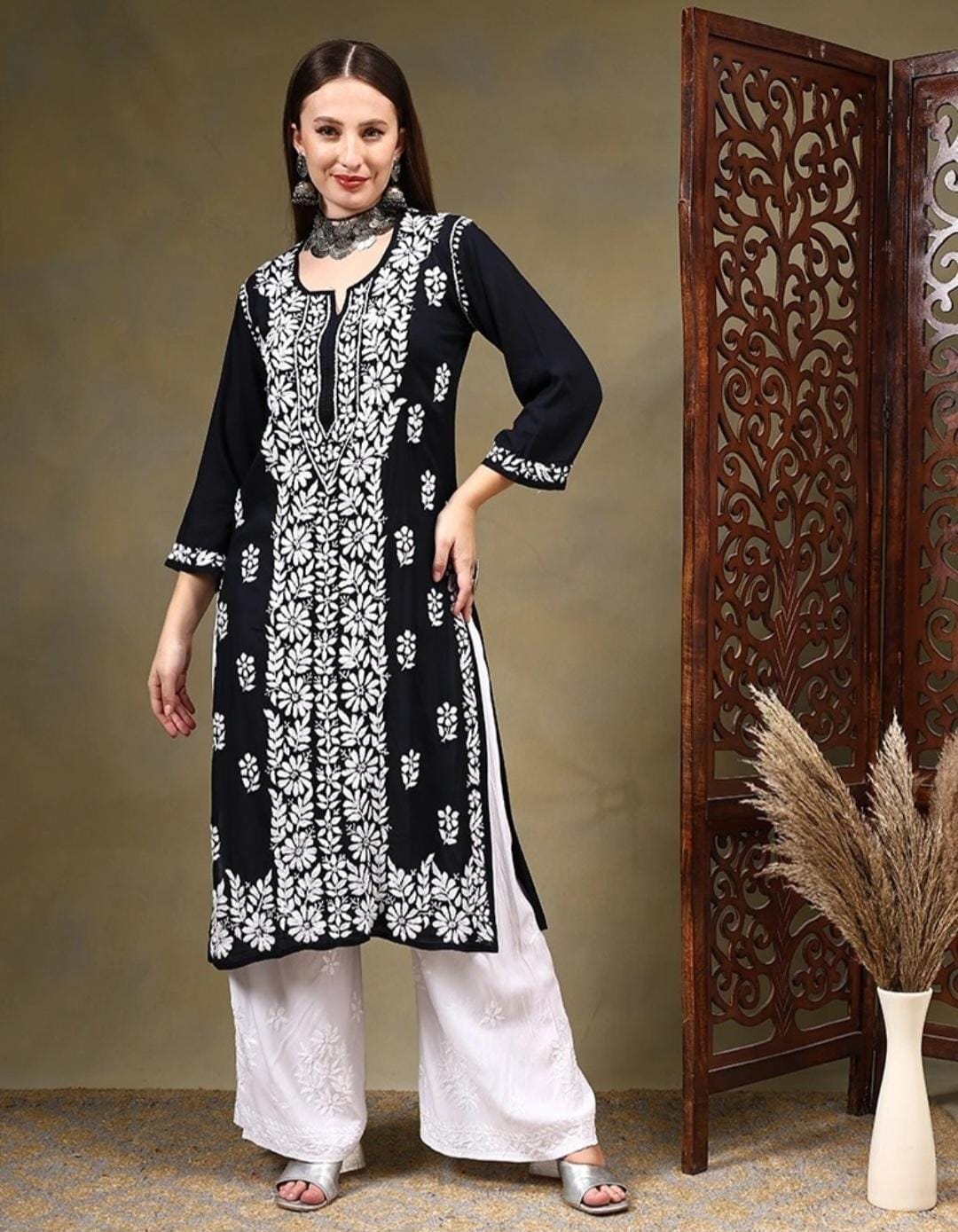 ANAYA Chikankari Modal Kurtas