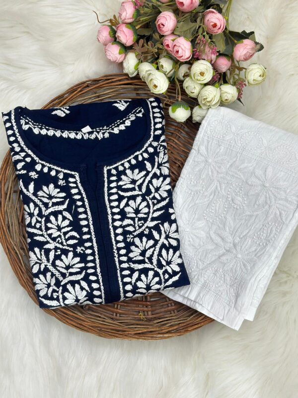 HAYA Chikankari Rayon Kurta