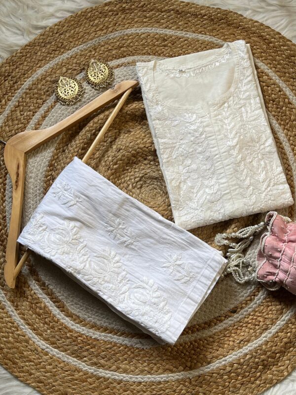 Noor Chanderi chikankari Kurtas