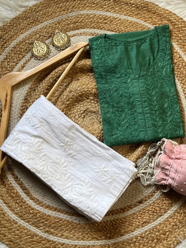 Noor Chanderi chikankari Kurtas
