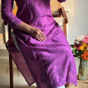 Noor Chanderi chikankari Kurtas