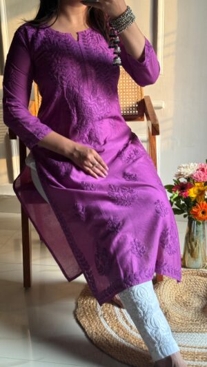 Noor Chanderi chikankari Kurtas
