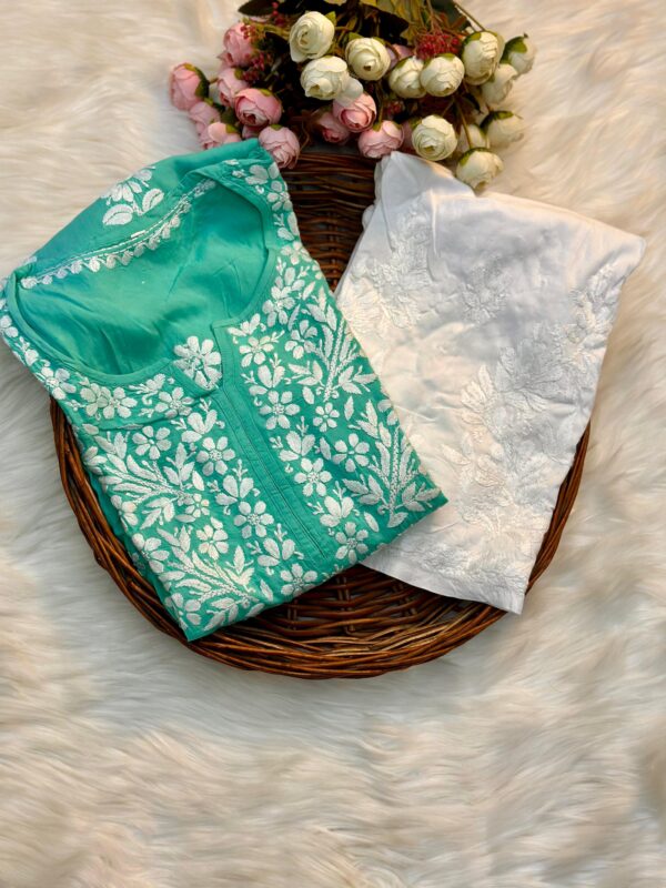 DUA Chikankari Modal Kurta
