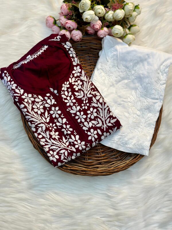 DUA Chikankari Modal Kurta