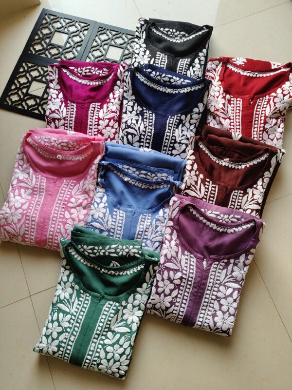 ZAINAB Chikankari Rayon Kurta Set