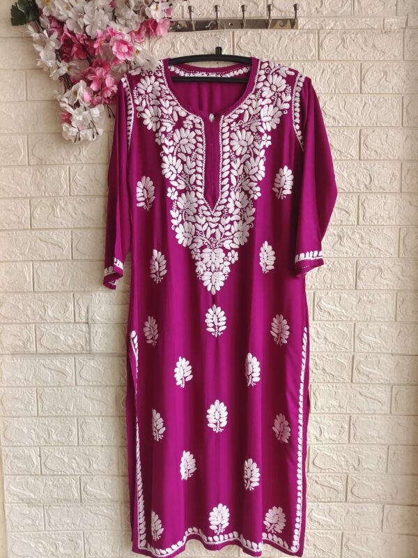 RAHAT Chikankari Rayon Kurta