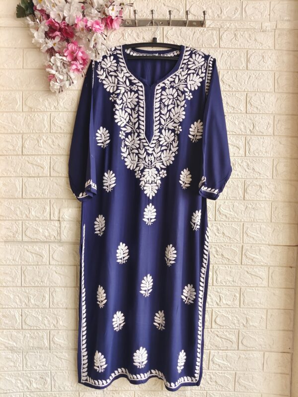 RAHAT Chikankari Rayon Kurta