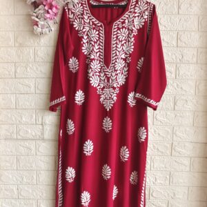 RAHAT Chikankari Rayon Kurta