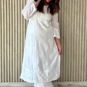 LAIBA Chikankari Modal Kurta Set