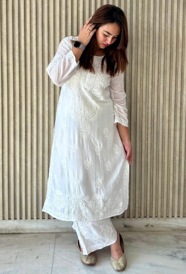 LAIBA Chikankari Modal Kurta Set