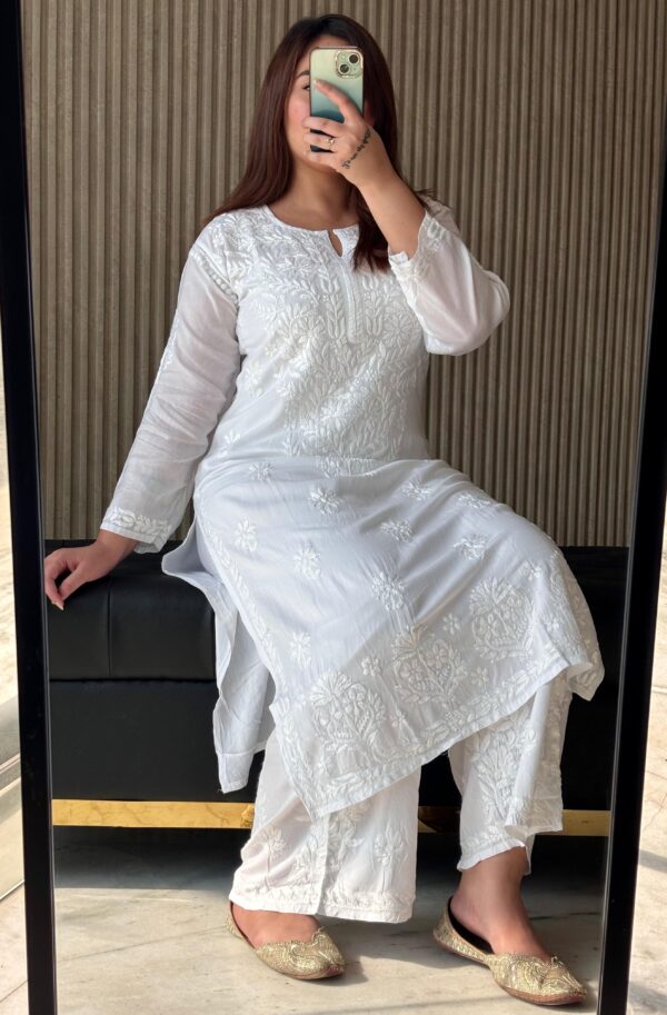LAIBA Chikankari Modal Kurta Set
