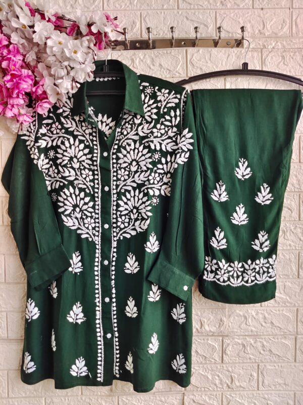 HAYA Chikankari Rayon Co-ord Set