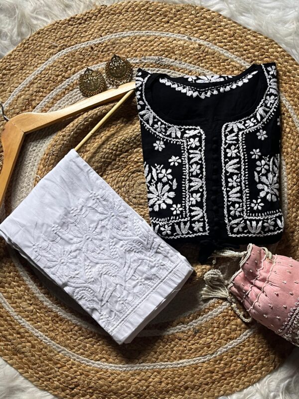 HUSNA Chikankari Rayon Gown
