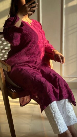 ZOHRA Chikankari Modal Kurta