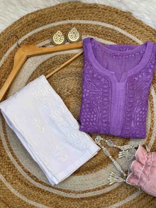 ZOHRA Chikankari Modal Kurta