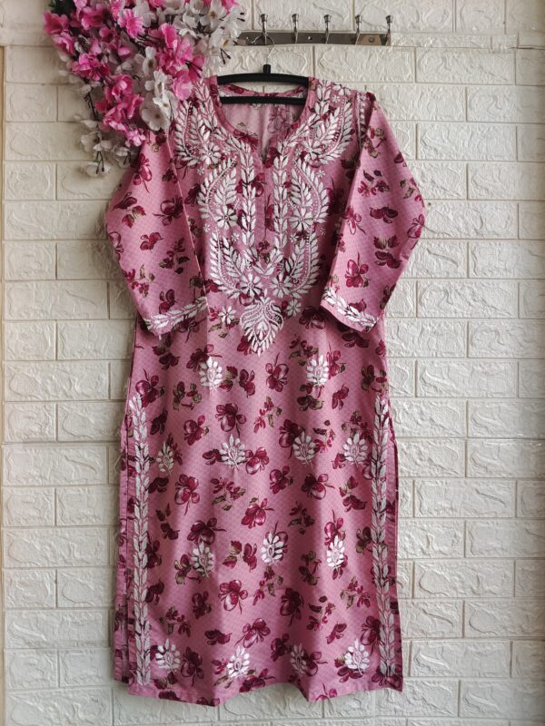ZEBA Chikankari Rayon Kurta
