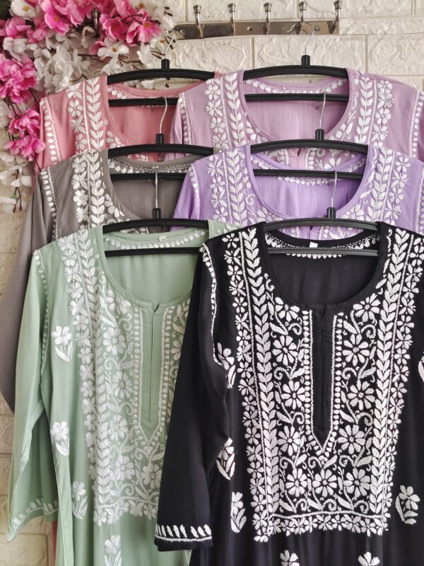 HIFZA Rayon Chikankari  Kurta