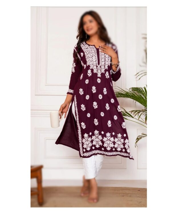 ANAM Chikankari Modal Kurta
