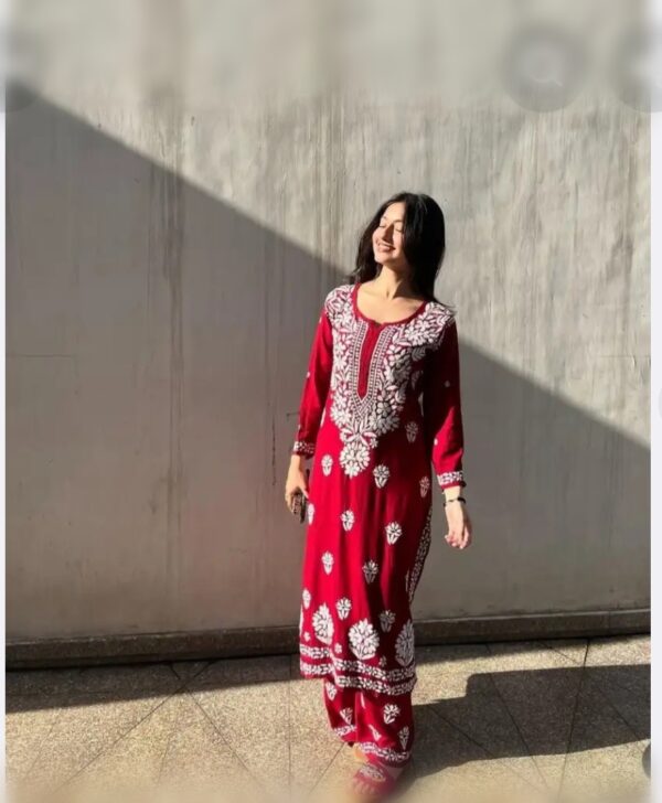 ZAINAB Chikankari Rayon Kurta Set