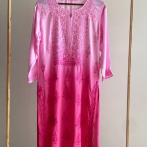 ANA Chikankari Modal Ombre Shade kurta