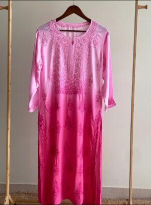 ANA Chikankari Modal Ombre Shade kurta