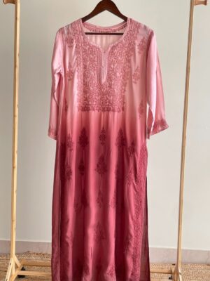 ANA Chikankari Modal Ombre Kurta