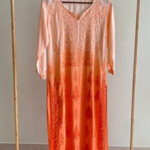 ANA Chikankari Modal Ombre Shade Kurta