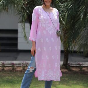 INAYA Chikankari Modal kurta