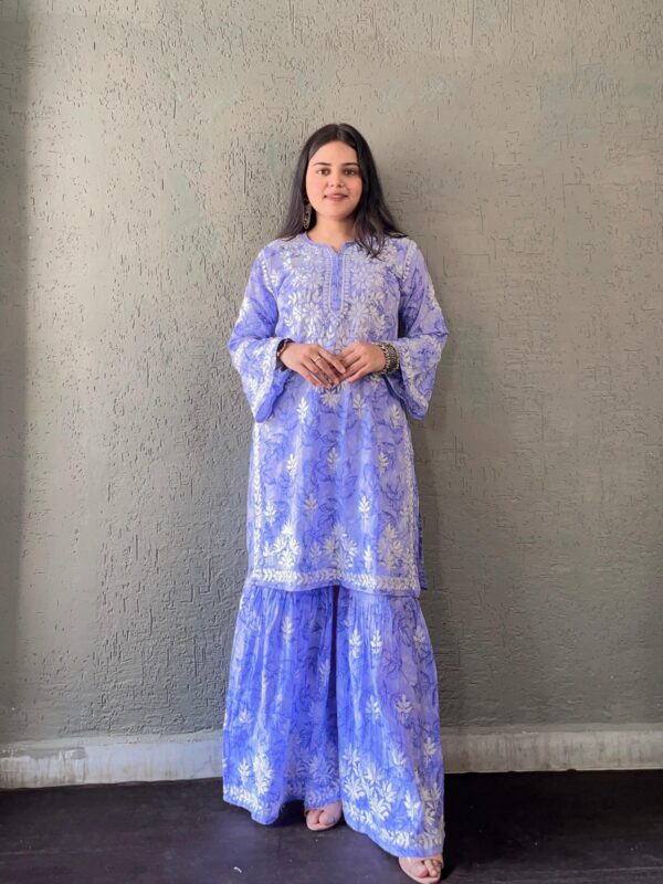 ROOP Chikankari Mul Mul Garara Set