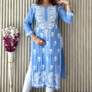 SARAH Chikankari Modal Kurta