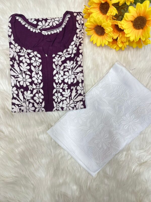 HUSNA Rayon Chikankari Kurta