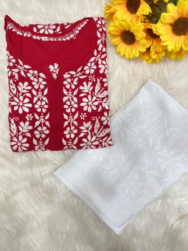 HUSNA Rayon Chikankari Kurta