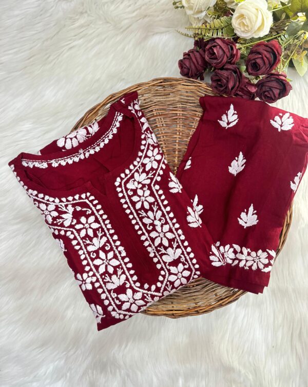 MAYRA Premium Rayon Chikankari Kurta Set