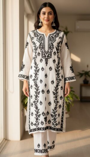 PREMIUM Modal Chikankari Kurta Set