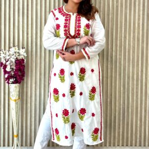 MARYAM Chanderi Chikankari Kurta