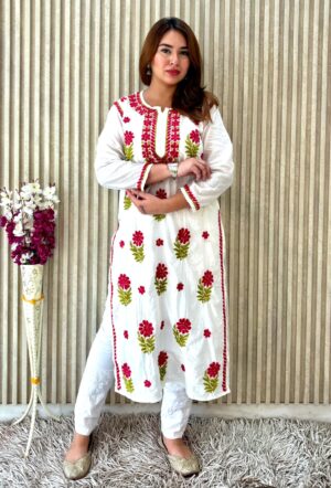 MARYAM Chanderi Chikankari Kurta