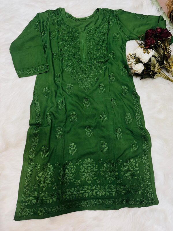 DANIYA Rayon Chikankari Kurta