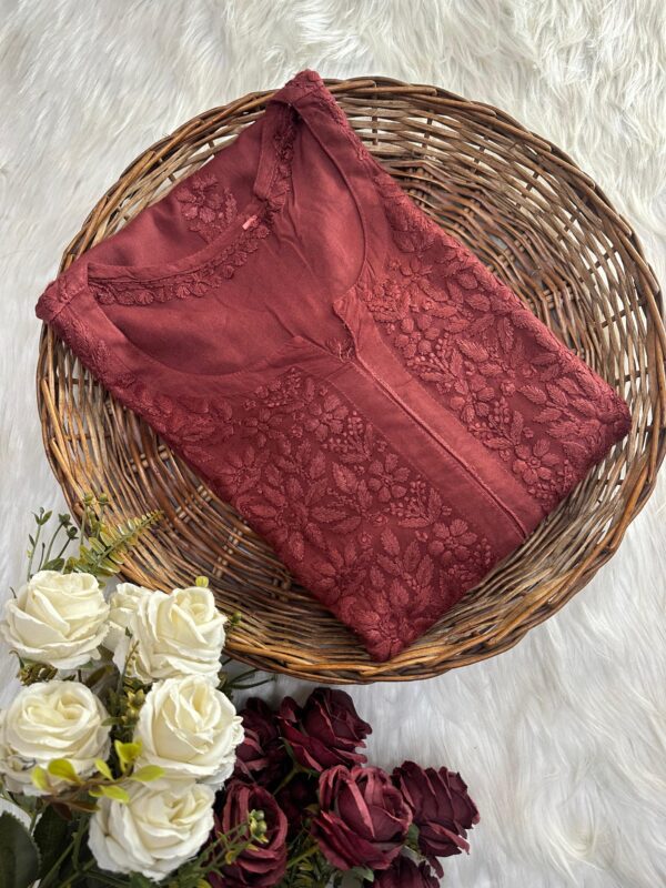 DANIYA Rayon Chikankari Kurta