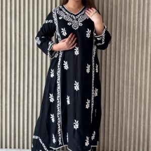 PREMIUM Rayon Chikankari Kurta Set