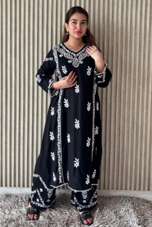 PREMIUM Rayon Chikankari Kurta Set