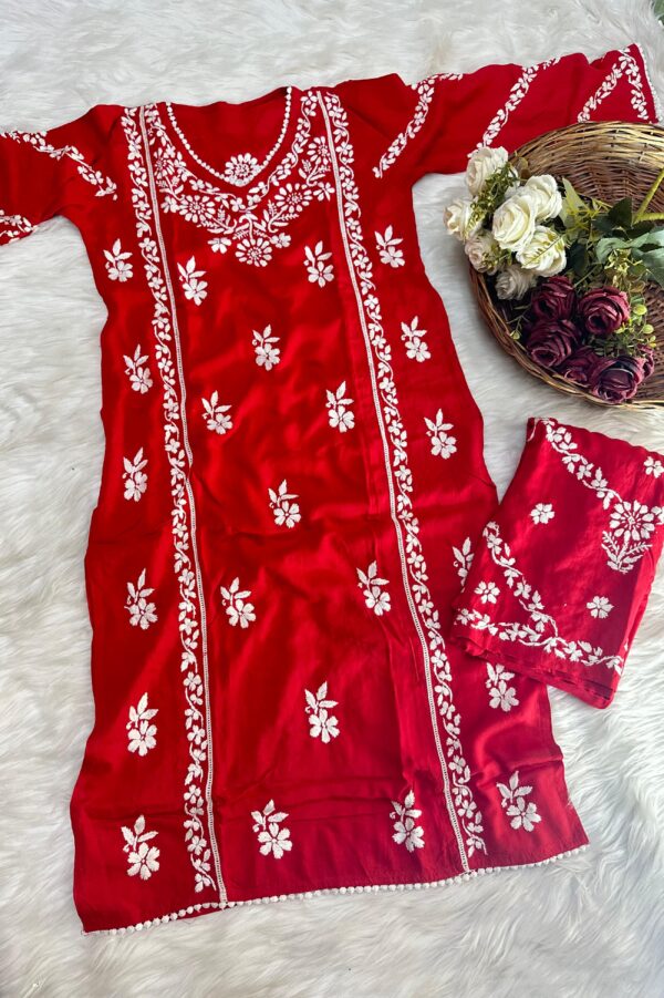 PREMIUM Rayon Chikankari Kurta Set