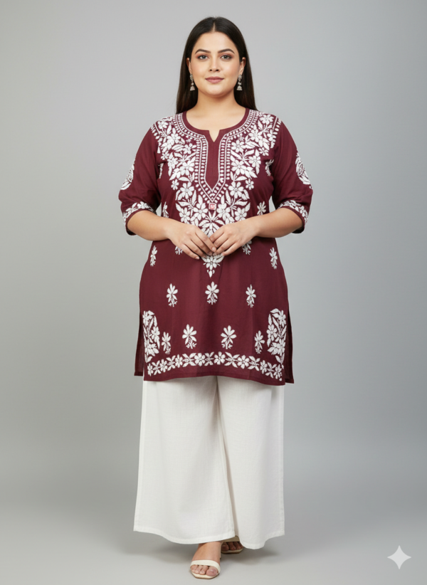 MODAL Chikankari Short Kurta