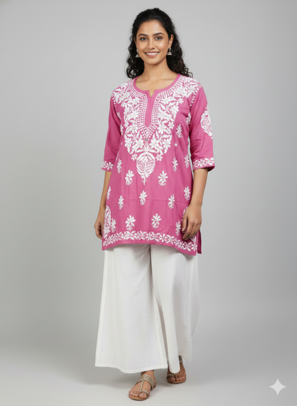 MODAL Chikankari Short Kurta