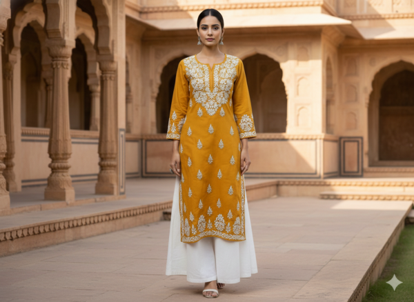 SOHA Rayon Chikankari Kurta