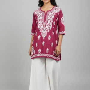 MODAL Chikankari Short Kurta